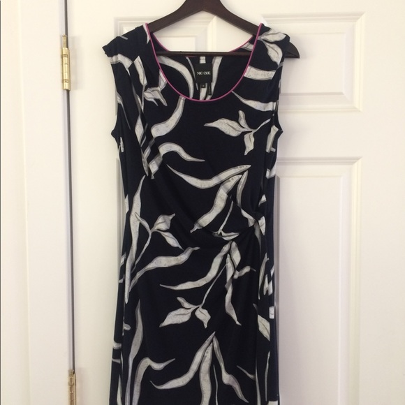 NIC & Zoe Twisted Iris Dress Side Tie Medium - Picture 4 of 7